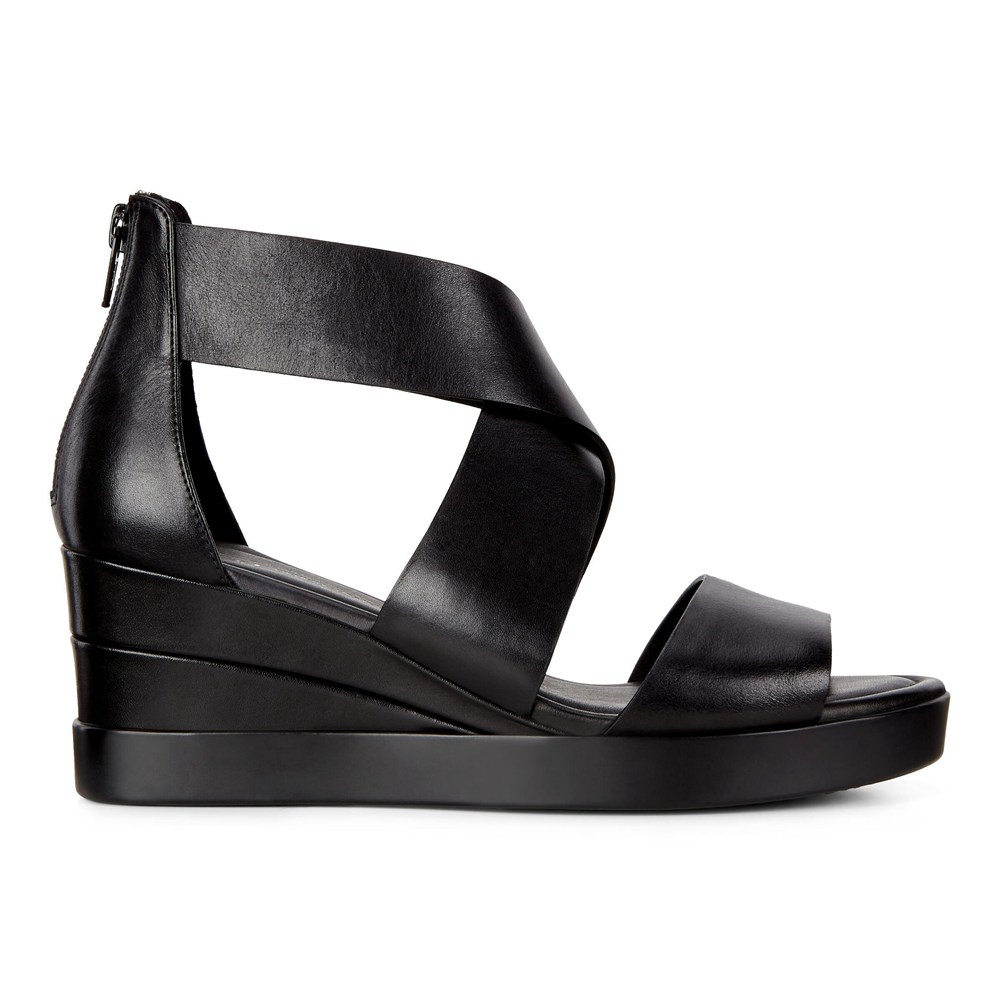 Sandalias Mujer - ECCO Shape Wedge Plateau - Negros - HDP963157